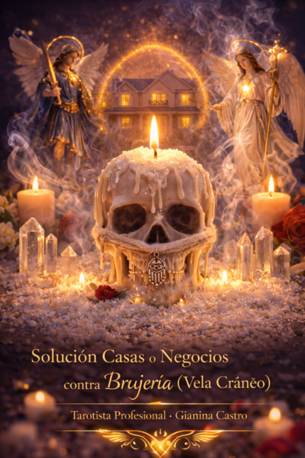 Solución Casas o Negocios contra Brujería (Vela Cráneo)