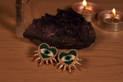 Aretes Ojo Esmeralda