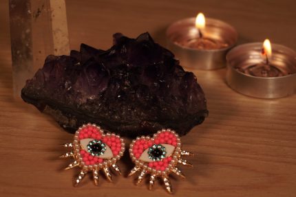 Aretes Ojo Rojo Pasión