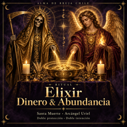 Elixir Dinero & Abundancia — Ritual con Santa Muerte y Arcángel Uriel