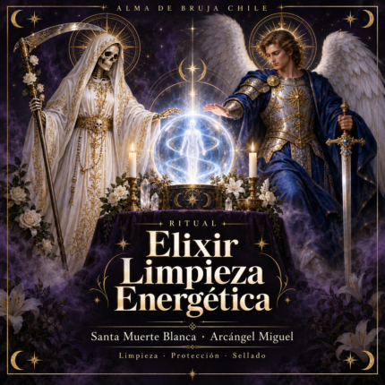 Elixir Limpieza Energética — Ritual con Santa Muerte Blanca y Arcángel Miguel